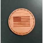 Custom 3.5" American Flag Hardwood Coasters