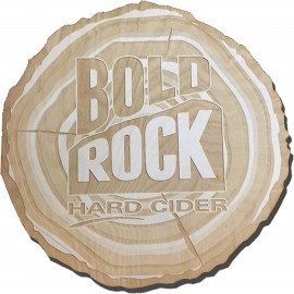 Wood Bucket Coaster with Logo