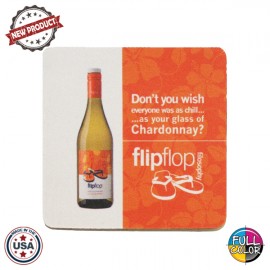 Premium Full Color Dye Sublimation Foam 4" Square Coaster with Logo
