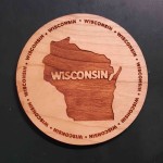 Logo Branded 3.5" - Wisconsin Hardwood Coasters
