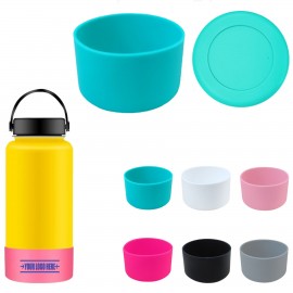 Non-Slip Silicone Water Bottle Cover Bottom with Logo