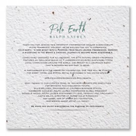 Seed Paper Coaster - 6" square with Logo