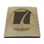 Custom Printed Set of 4 Round Cork Coasters w/ Natural Kraft Box