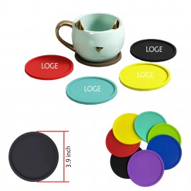 Logo Branded Reusable Silicone Cup Mat MOQ 100PCS  Logo Branded Reusable Silicone Cup Mat MOQ 100PCS