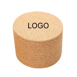 2/5 Thick Round Utensils Drink Cork Coaster with Logo