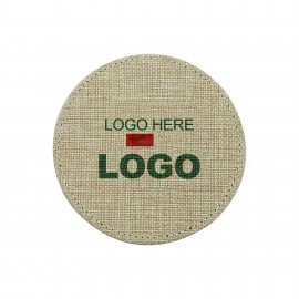 Promotional Custom Natural Chic Sublimation Print Linen Jute Coaster