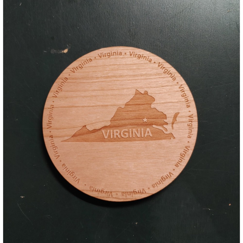 Personalized Hardwood State Coasters