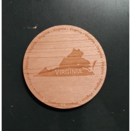 Personalized Hardwood State Coasters