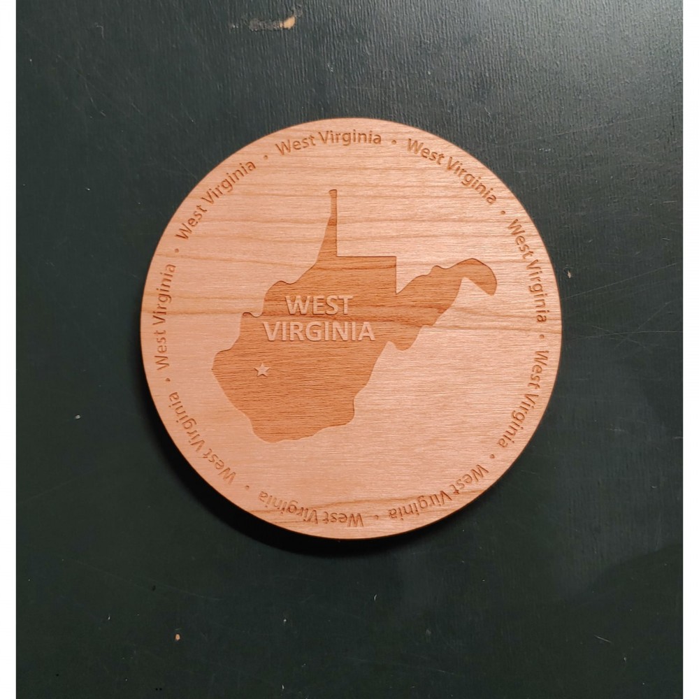Custom Hardwood State Coasters