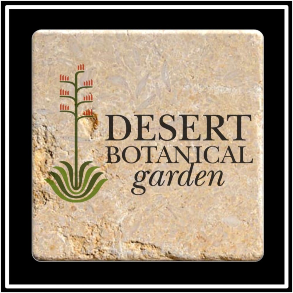 Logo Branded Faux Travertine Printed Square Coaster