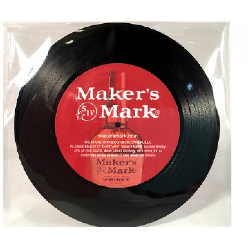 Single Sleeve - 1-Sided Record Label Coasters Logo Branded Single Sleeve - 1-Sided Record Label Coasters Logo Branded