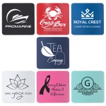 Promotional 3 3/4" Square Silicone Coaster Laser Engraved