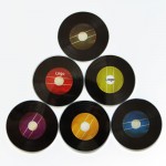 Logo Branded Creative Vinyl Record Heat Resistant Cup Coaster