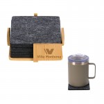 Redmond 6pc Recycled Felt Coaster Set with Logo