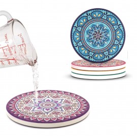 Promotional Water absorbent Ceramic Cup Coaster Full Color