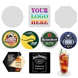 Personalized Customized Shape Absorbent Paper Coaster-Full Color