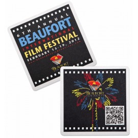 80 Point 4" Pulp Board Coaster - Round or Square with Logo  80 Point 4" Pulp Board Coaster - Round or Square with Logo