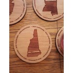 3.5" - New Hampshire Hardwood Coasters with Logo