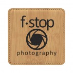 Leatherette Square Coaster with Logo