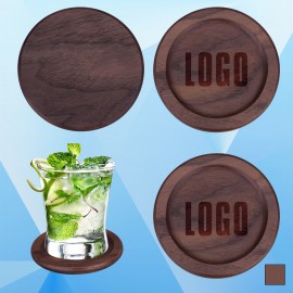 Personalized 3 5/8'' Wooden Round Shaped Coaster