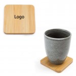 Heat Resistant Bamboo Cup Coaster with Logo