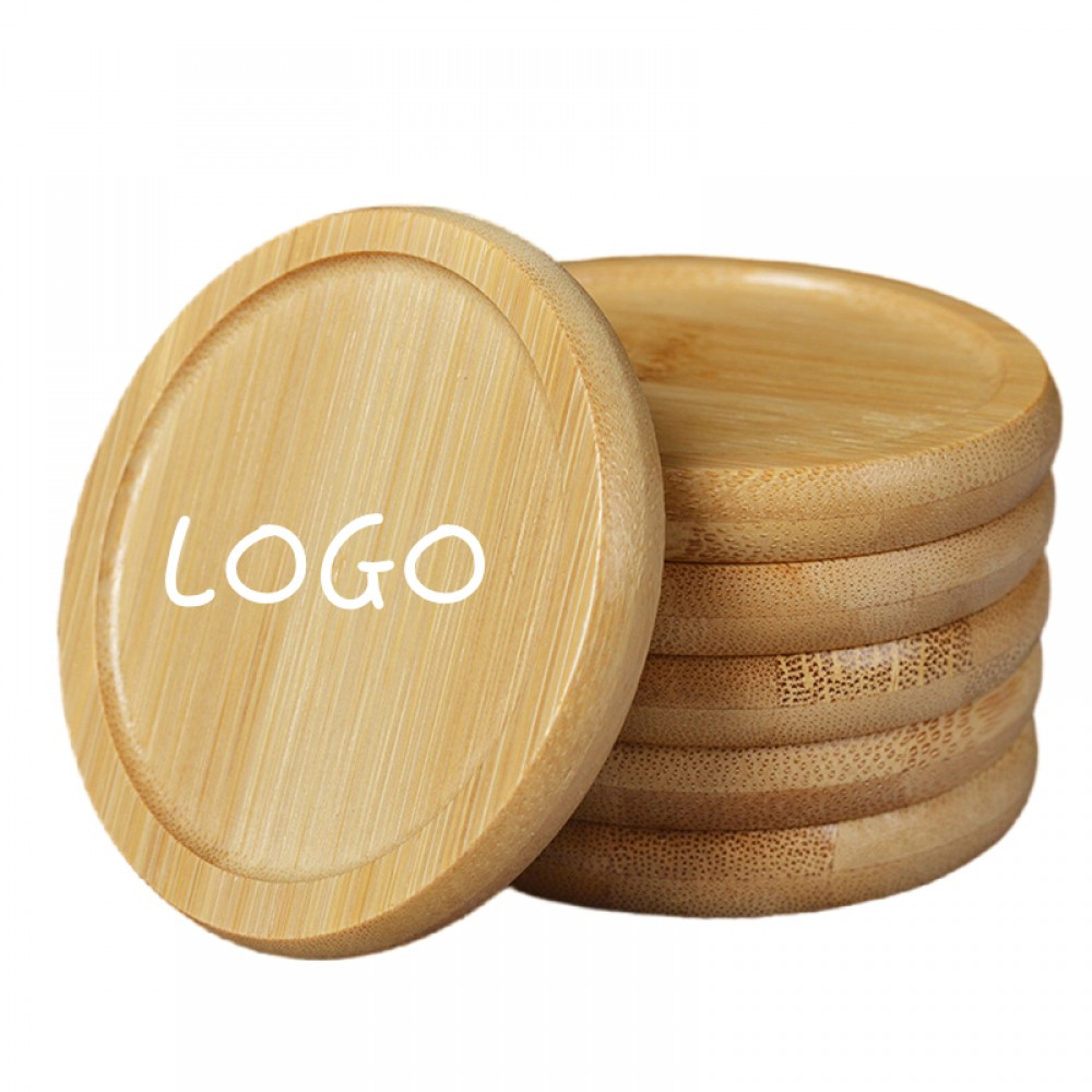 Customized Round Natural Wooden Coaster