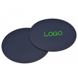 Promotional Faux Leather Round Place Mats And Coasters