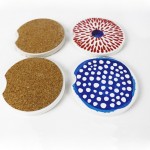 Custom Printed Round Absorbent Stone Coaster with Logo