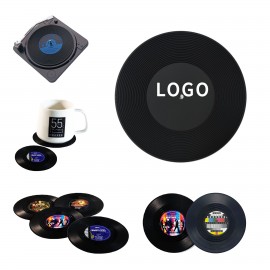 Custom Anti-Slip Vintage Cd Record Coaster Coffee Cup with Logo
