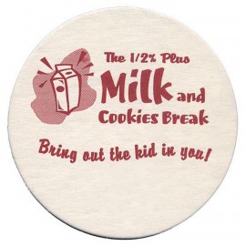 60 pt. Pulpboard Coaster, 3.5" Round with Logo