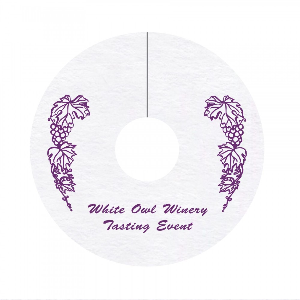 14 pt Budgetboard Coaster, 2.75" Wine Tag with Logo