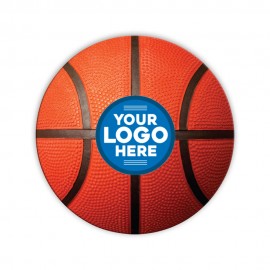 Promotional 40 Pt. 4" Basketball Pulpboard Coaster with Full-Color on 1 or 2 Sides
