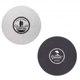 Logo Branded Round Stainless Steel Coasters