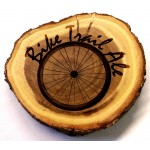 Natural Wood Log Coaster with Logo