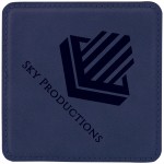 4" x 4" - Premium Leatherette Coasters - Square with Logo