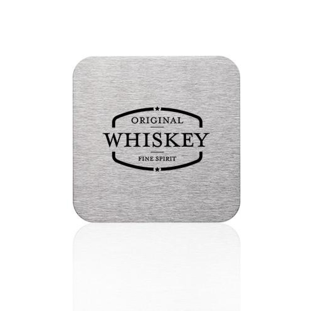 Carson Stainless Steel Square Coasters Custom Imprinted Carson Stainless Steel Square Coasters Custom Imprinted