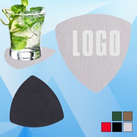 Personalized Triangle Shaped Stainless Steel Drink Coaster/ Cup Mat