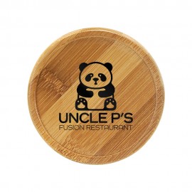 Round Bamboo Coasters with Logo
