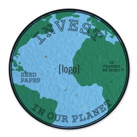 Custom Earth Day Seed Paper Circle, 3.875  Custom Earth Day Seed Paper Circle, 3.875