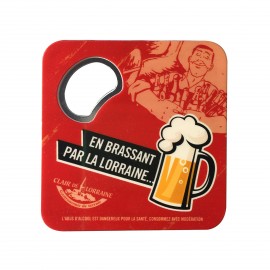 Personalized Square Non-Slip Plastic Bottle Opener Coaster