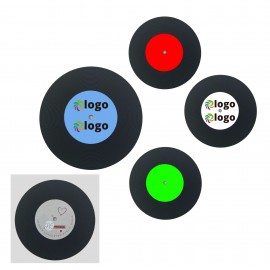 Full Color Print Retro Vinyl Record Coasters with Logo