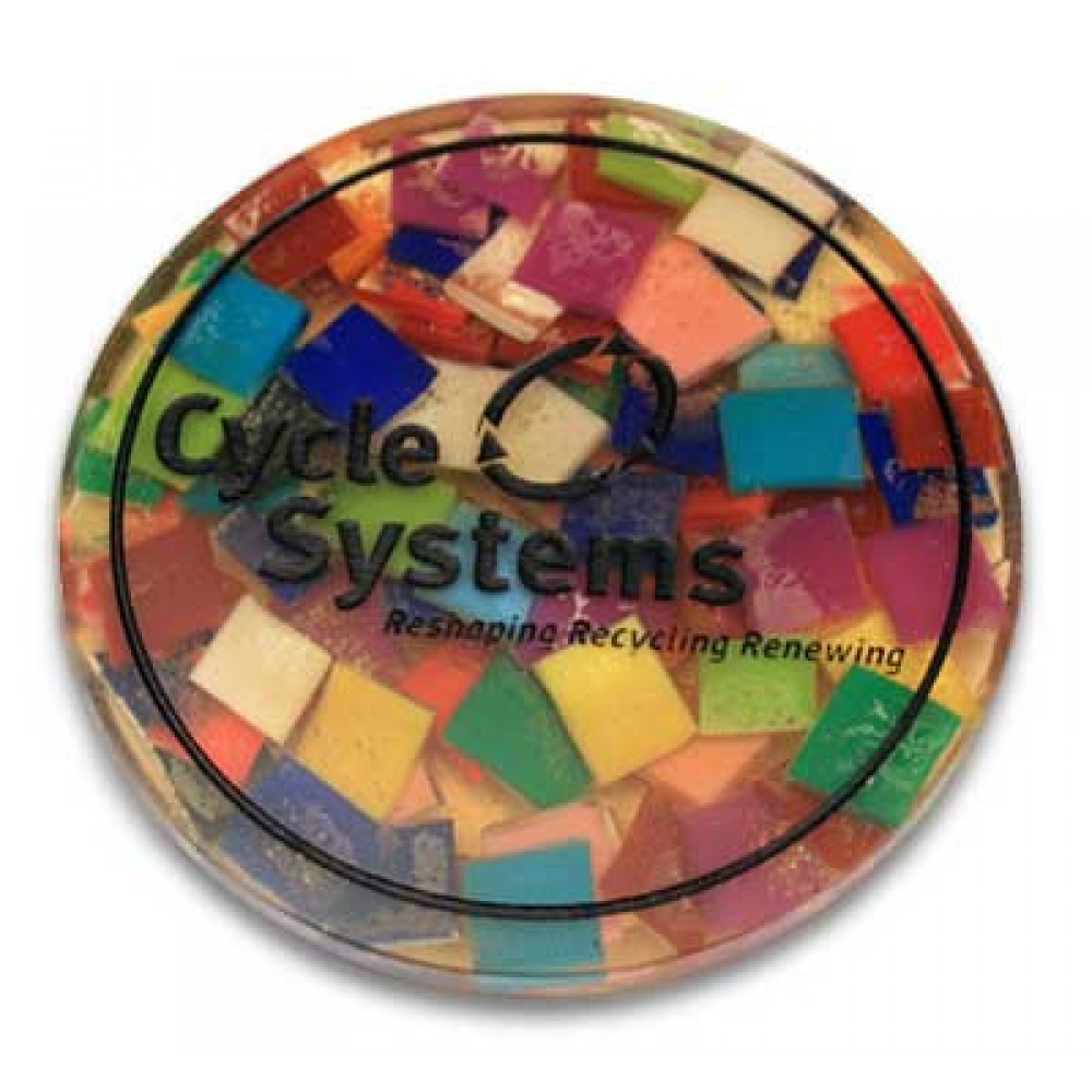 Custom Imprinted Recycle Coaster - Stonecast - Round Custom Imprinted Recycle Coaster - Stonecast - Round
