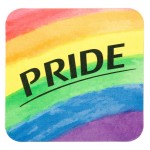 Full Color Process 40 Point Pride Pulp Board Coaster with Logo