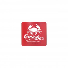 Personalized 3" Red Square Silicone Coaster  Personalized 3" Red Square Silicone Coaster