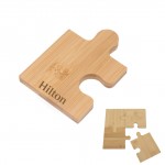 Logo Branded Bamboo Puzzle Coaster Set