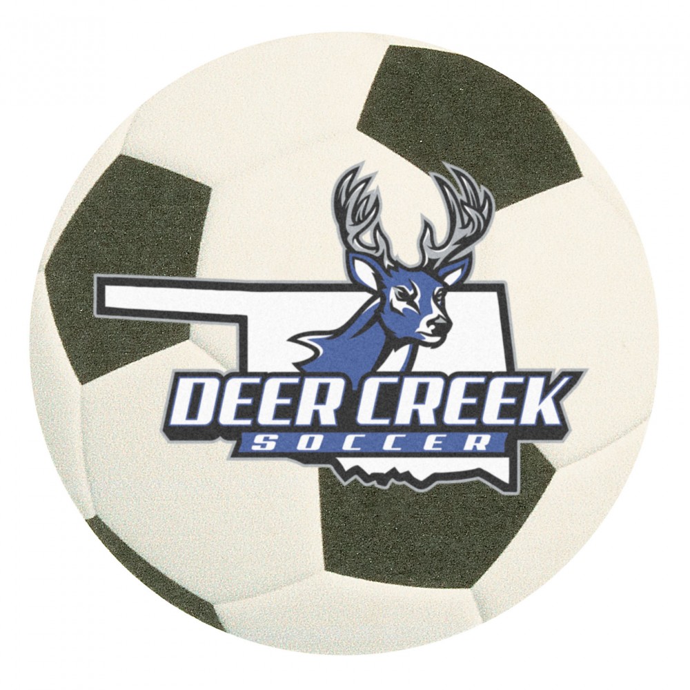 Full Color Process 40 Point Soccer Ball Pulp Board Coaster with Logo Full Color Process 40 Point Soccer Ball Pulp Board Coaster with Logo