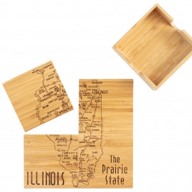 Promotional Illinois Puzzle Coaster Set