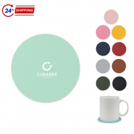 Custom PU Leather Round Shape Coaster