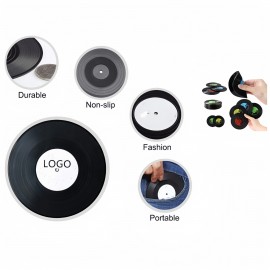 Environmentally friendly ABS Record Coaster with Logo  Environmentally friendly ABS Record Coaster with Logo