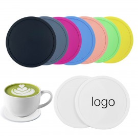 Silicone Coaster Round Food Grade Non-Slip Tea Coaster Cover with Logo  Silicone Coaster Round Food Grade Non-Slip Tea Coaster Cover with Logo